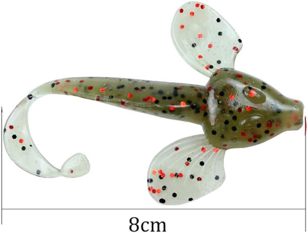 6 PCS Soft Plastic Fishing Lure Tackle Paddle Tail Flathead Bream Bass Cod Lures - Dark Green image number 4