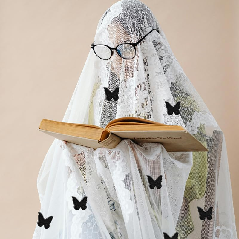 10Pcs Black Butterfly Hair Clips for Women Girls Halloween Lace Embroidery Butterfly Hair Barrettes for Thick Thin Hair Decorations for Party Prom Cosplay image number 6