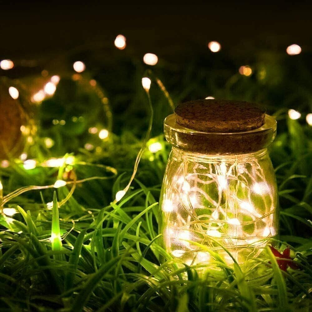 FIME. 12 Pack Fairy Lights Battery Operated, Fairy Lights for Bedroom,7 Feet 20 Led Lights Waterproof Festoon String Light Indoor, Jar Lights for Party Wedding Home D&eacute;cor Dorm Room (Warm White) image number 2