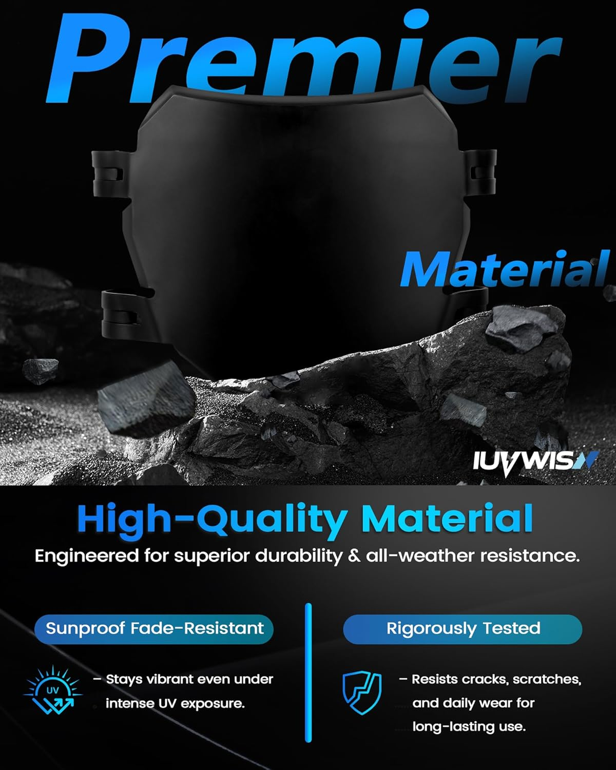 Electric Bike Number Plate E Bike Front Plate Compatible Fit for Ridstar Q20 Super 73 S1 S2 Y1 RX Macfox X1S X1S X X2 Commuter Ebike Electric Mountain Bike Black - Blue image number 7