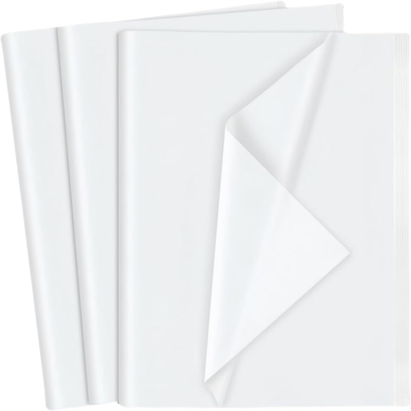 ZCOINS 100 Sheets 20" X 14" White Tissue Paper Wrapping Bulk for Filling Gift Bags Boxes, Wrapping Clothing Gifts, White Tissue Paper Sheets for Retail Presents Wedding Christmas Birthday Bridal Party DIY Crafts