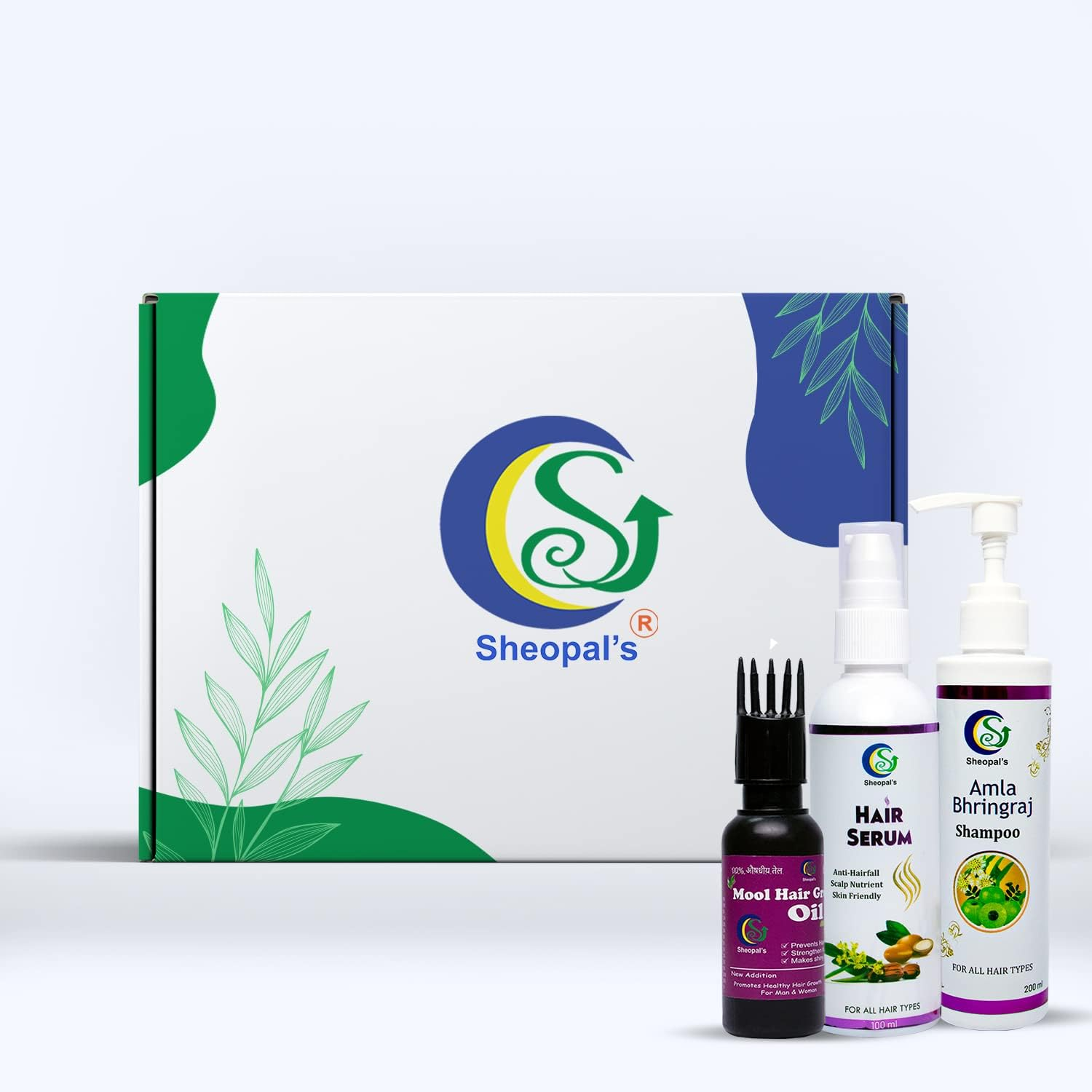 Sheopals Mool Hair Grow Oil, Amla Shampoo and Serum Combo Pack Hair Kit | Rakhi Gift for Brother & Sister | Gift Set for Women & Men | Pack of 3 (Moolhairoil + Amla Shampoo + Serum) image number 2