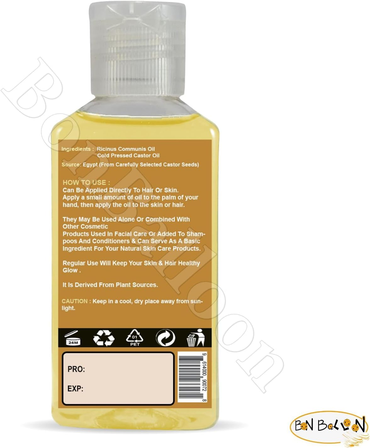 Nature Max Castor Oil Essential Oils Organic Natural Undiluted Pure for Hair & Skin Care Eyelashes & Eyebrows Cold Pressed Premium Quality ( 1Pack = 1.70 Oz / 50 Ml ) زيت الخروع image number 5