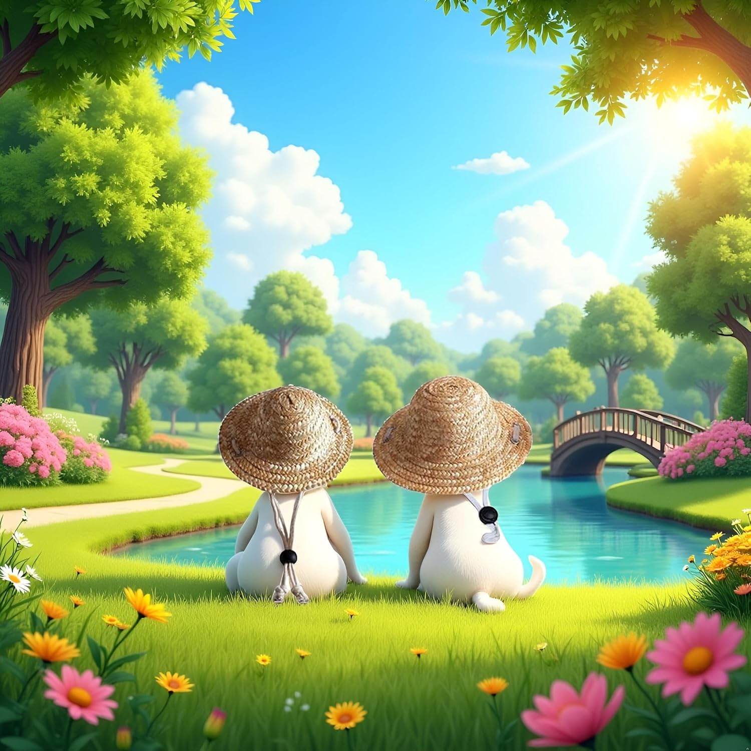 Novelty Summer Adjustable Pet Dog Outdoor Straw Hat Puppy Small Kitty Cat Sunhats Dog Hat image number 5