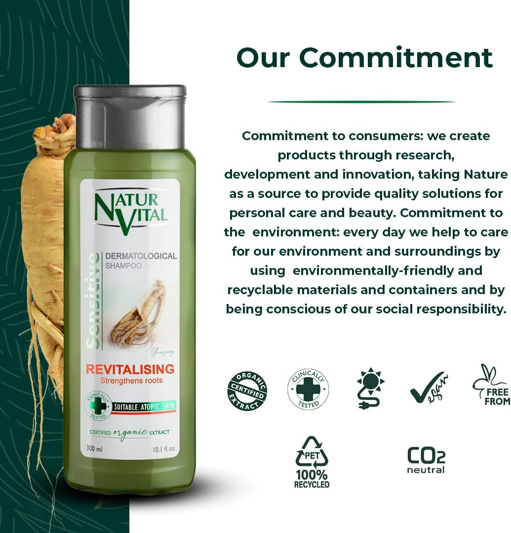 Hair Shampoo Ginseng - Revitalizing - 300 Ml/Natural & Organic image number 6