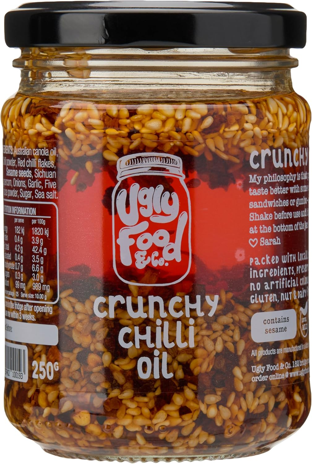 UGLY FOOD and CO - Crunchy Chilli Oil, 250G image number 3