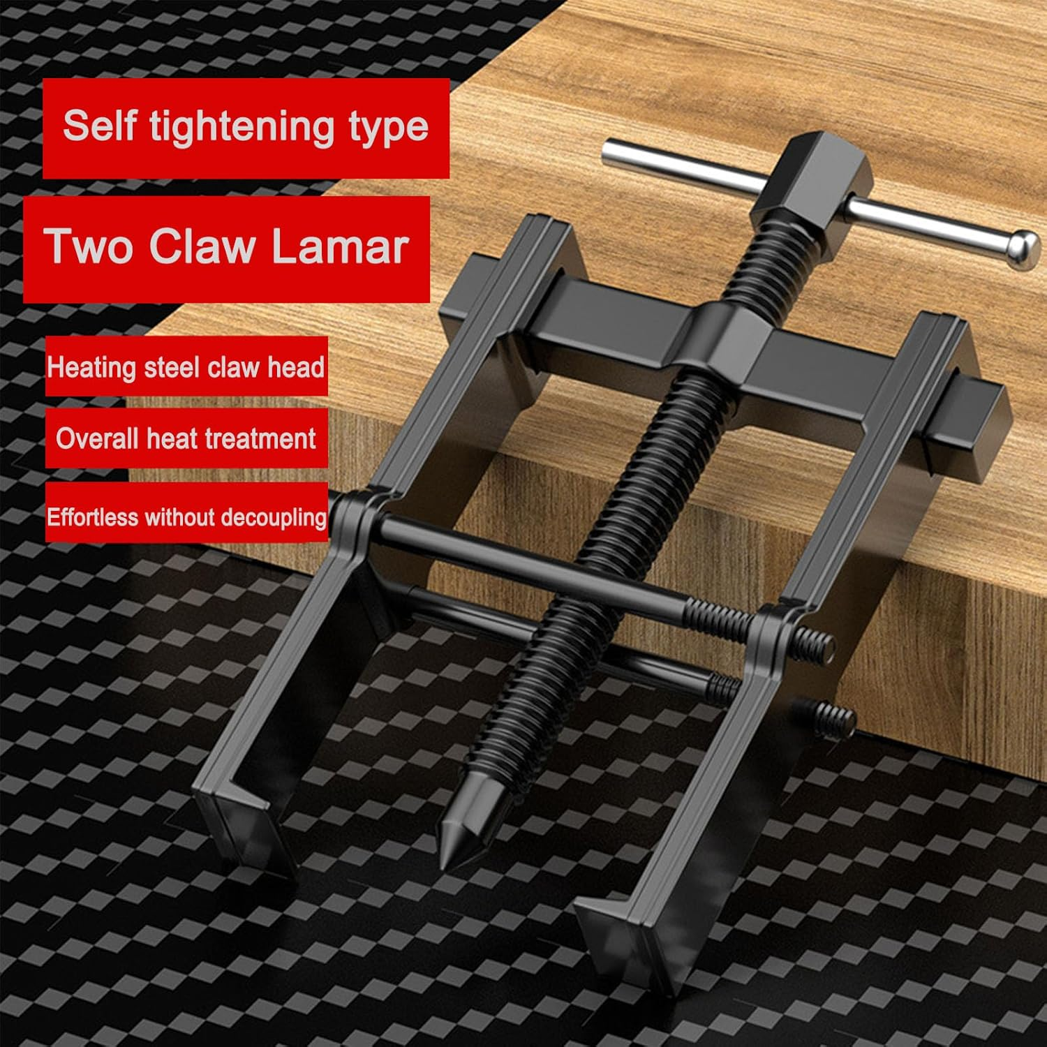 4-Piece Adjustable Gear Puller Set (2''3''4''6'') - Carbon Steel Bearing Remover Tool for Pulleys, Flywheels, Motorcycle Bearings, Gears image number 6