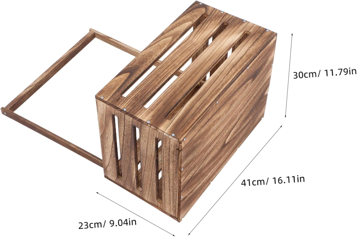 Natural Wood Storage Crate Hamper with Handle Multipurpose Wooden Closet Basket for Newborns Clothes Organizer and Shower Parents Pregnancy Keepsake Box image number 5