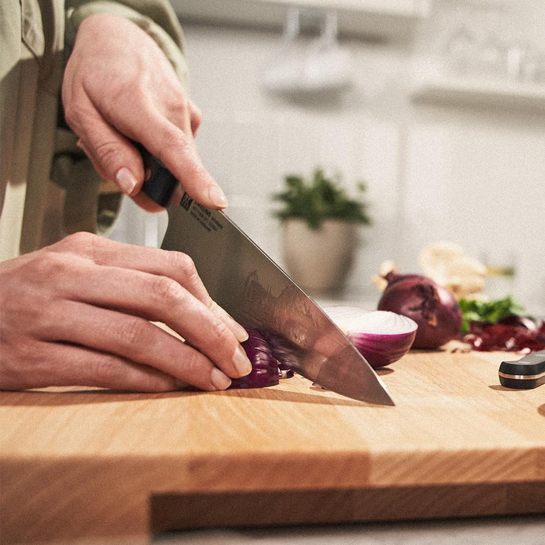 ZWILLING Gourmet Chef'S Knife, 20 Cm, Stainless Special Steel, Ergonomic Plastic Handle, Black, Made in Germany