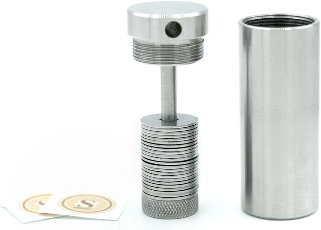 SEEDOR Safe Bitcoin Steel Wallet, Seed Backup for Hardware Wallet, Crypto Wallet Steel, Recovery Phrase Offline Cold Storage, Bitcoin Wallet Capsule, Password Safe Stainless Steel, Includes 28 image number 1