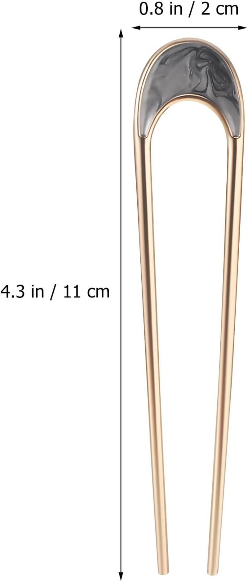 Healeved French Hair Pin - 4 Pieces U-Shaped Metal Hair Pins for Thick Hair, Large French Twist Hair Pin for All Hair Types of Women and Girls - Women'S Styling Hair Accessories image number 4