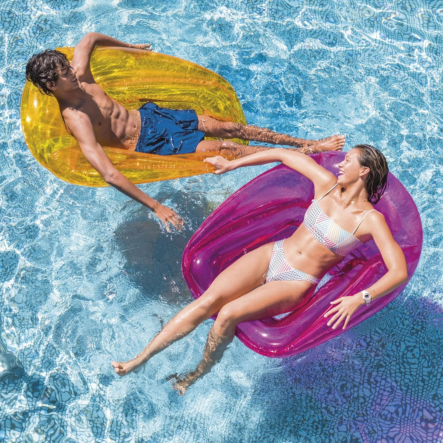 INTEX 56802EU - Transparent Pool Lounges, Assorted Colours, 1.04Mx1.02M image number 2