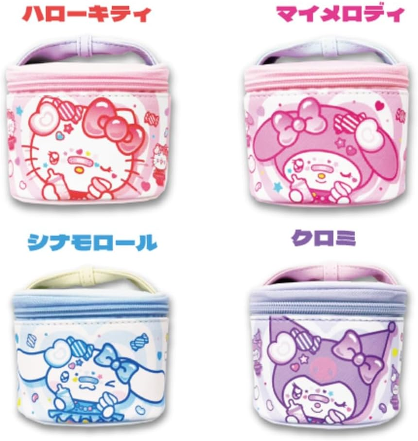 Hatayama Shoji Sanrio 34203144 Decora Chromi Mini Vanity Pouch, Approx. H 3.1 X W 4.1 X D 3.3 Inches (8 X 10.5 X 8.5 Cm) image number 1