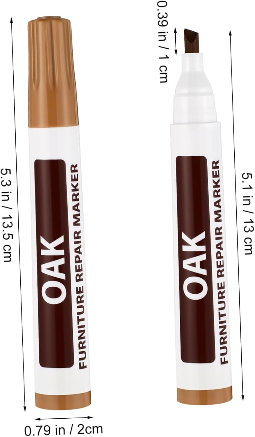 Furniture Touch up Markers 6Pcs Set Oil-Based Furniture Repair Pens Scratch Concealing Touch up Marker Kit for Cabinets Floors and Tables image number 1