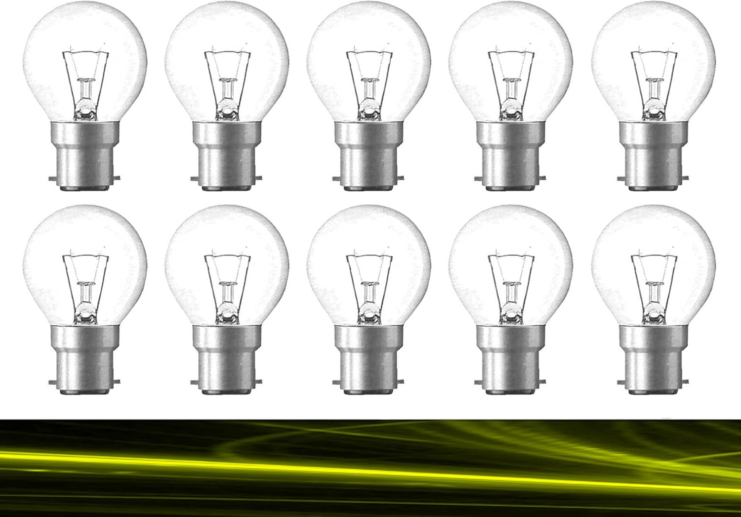 10 X 40W Clear Fancy round Light Globes Bulbs Lamps Incandescent Bayonet Cap B22 image number 1