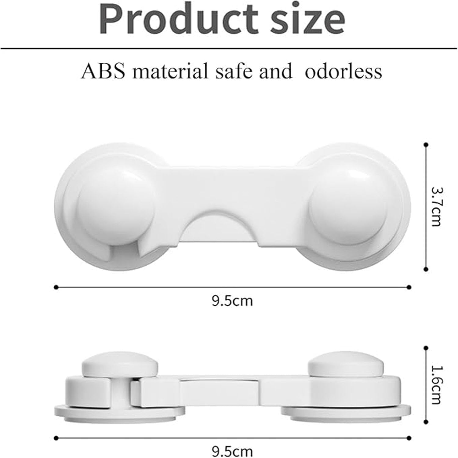 12Pcs Cabinet Locks for Babies, Uandhome Child Safety Locks Drawer Locks Baby Proofing Baby Cabinet Safety Latches Kitchen System with Strong Adhesive Tape image number 3