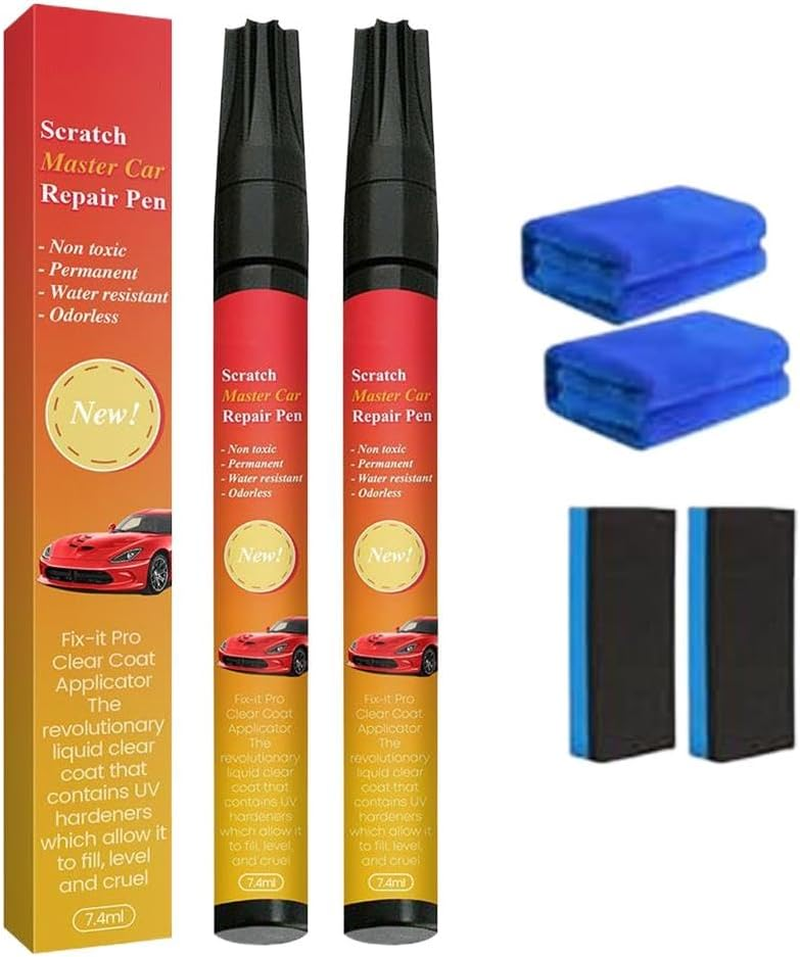 3Pcs Car Pen Clear Coat Application for Car Scratch Repair Remover Sealer Filler Clear Activated Car Accessories Repair,Auto Kit,Fix for Pen,Car Brushes,Car Remover,Car Black,Automotive up Bru
