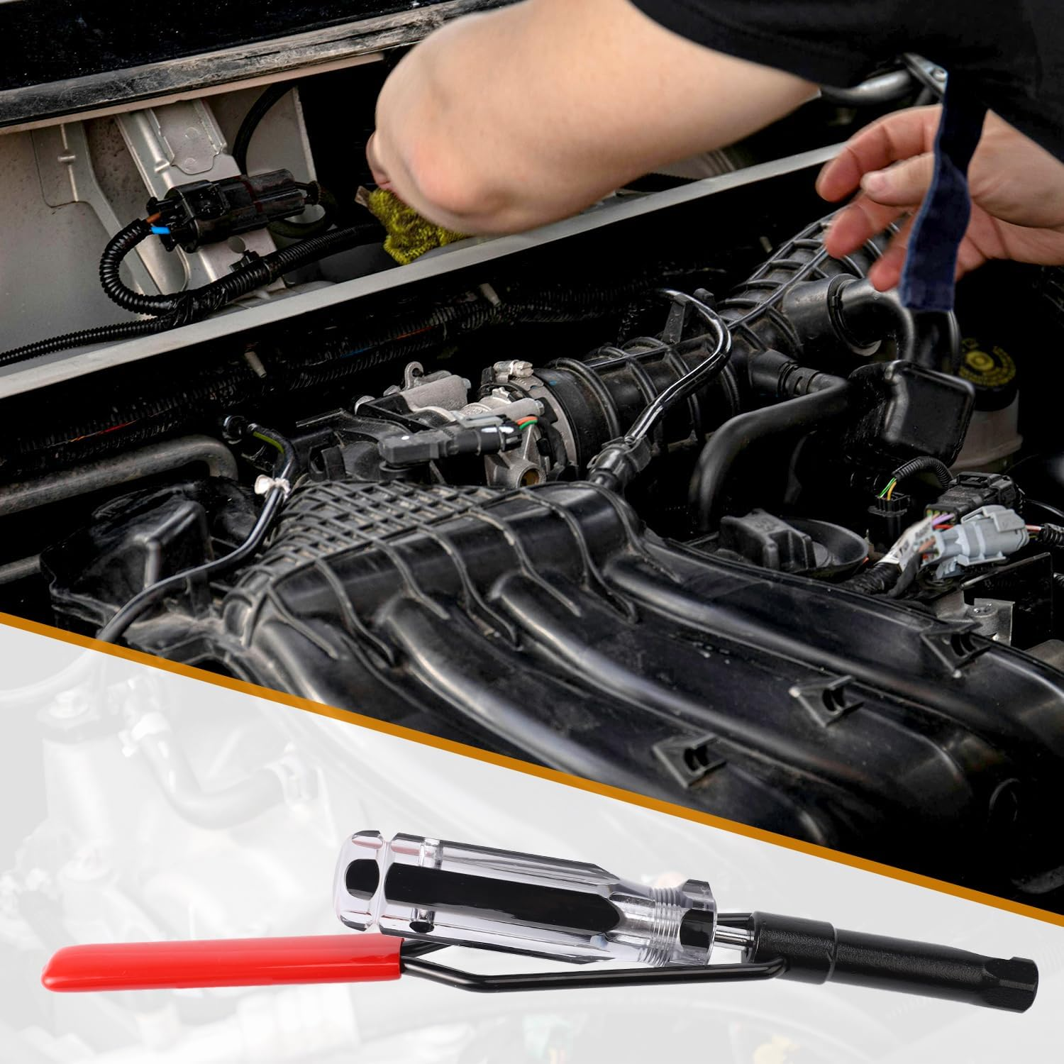 Valve Adjustment Tool, Valve Lash Adjustment Tool with Gauge Jam Nut Valve Grinding Tool Valve Lapping Guiding Removal Tool for Auto Vehicle Engines image number 5