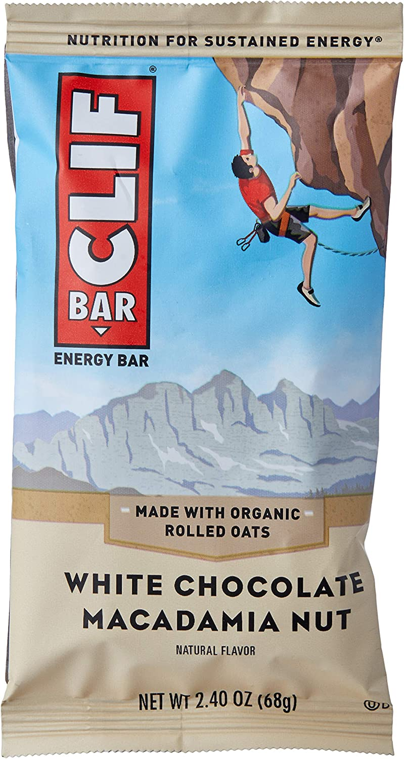 CLIF BAR - White Chocolate Macadamia Nut Flavour - Made with Organic Oats - Non-Gmo - Plant Based - Energy Bars - 68G. (12 Pack) image number 1
