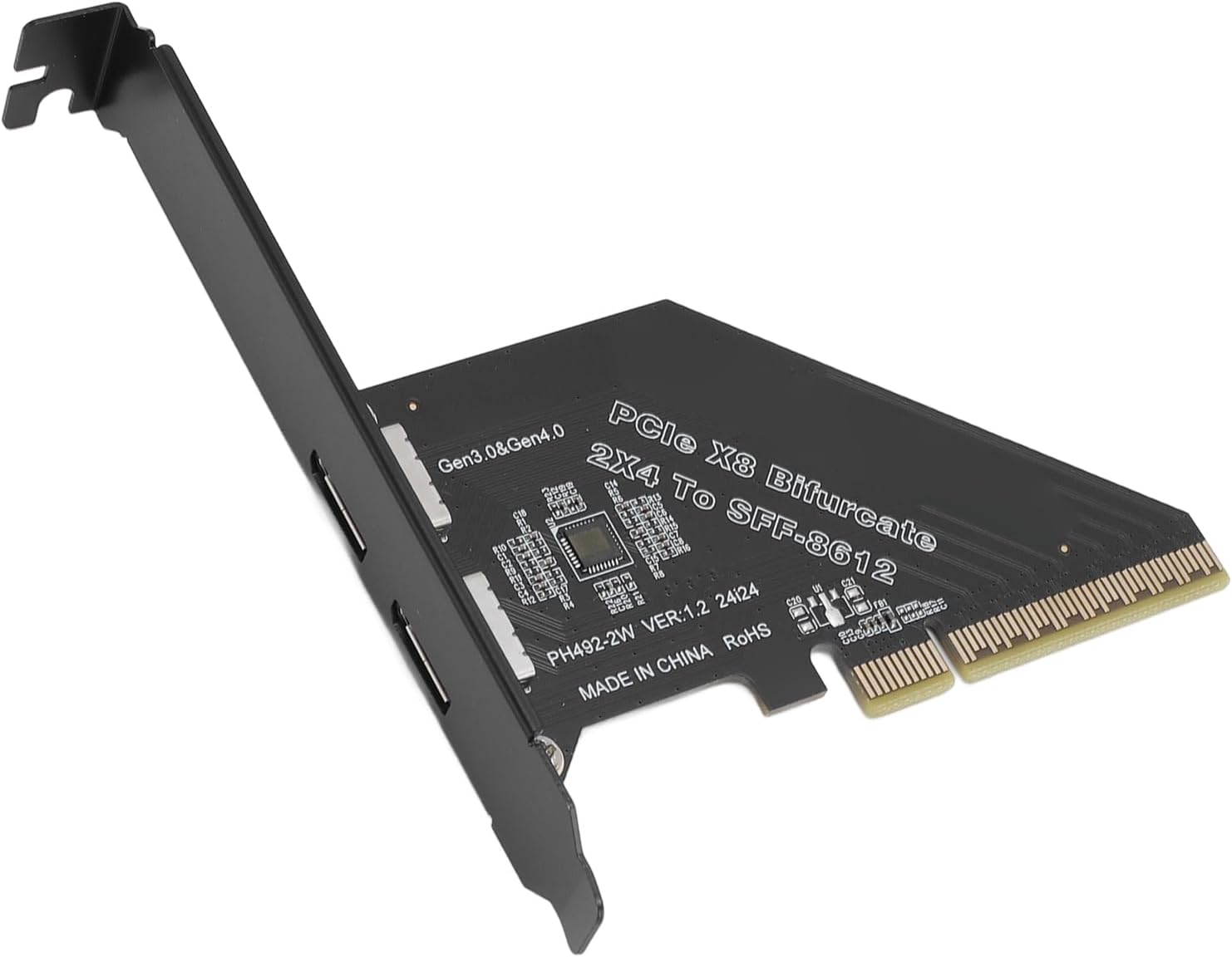 Pcie X8 to Oculink Card, 8 Lane 128 Gt/S Interface, Plug and Play, Bootable Device, Supports Pcie 4.0, 8.1, 10, 11, Server 2019, Linux 5.11