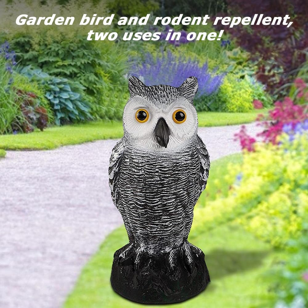 MOTRAIN Bird Scare Device/Plastic Owl Statue,Owl Ornament for Indoor & Outdoor Decoration, Effective Birds Deterrent for Garden, Patio, Yard, and Home Decor. image number 6