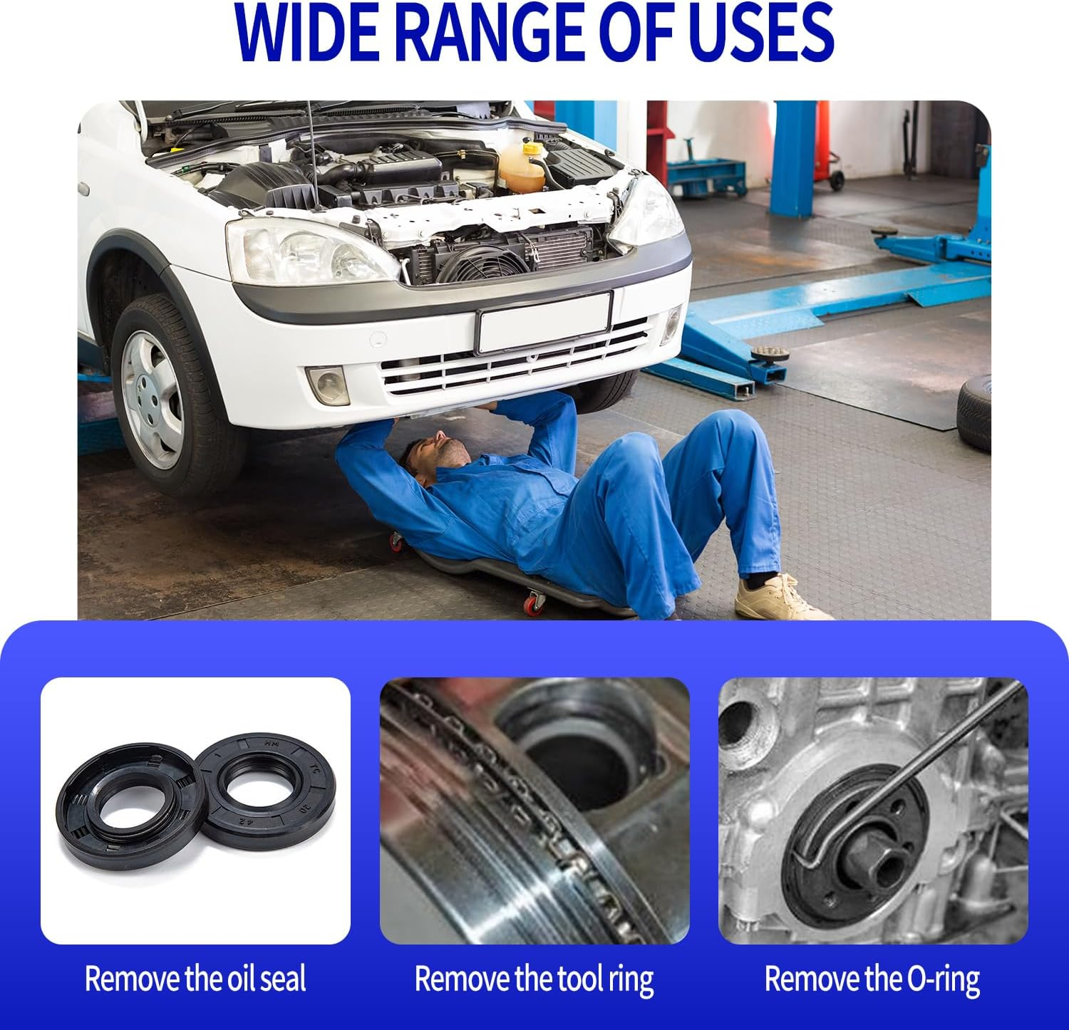 Wetado Pick and Hook Set, Automotive Pick Tool Set for Car Auto Oil Seal/O-Ring Seal Gasket Pick Mini Hooks Puller Remover (4PCS) image number 2