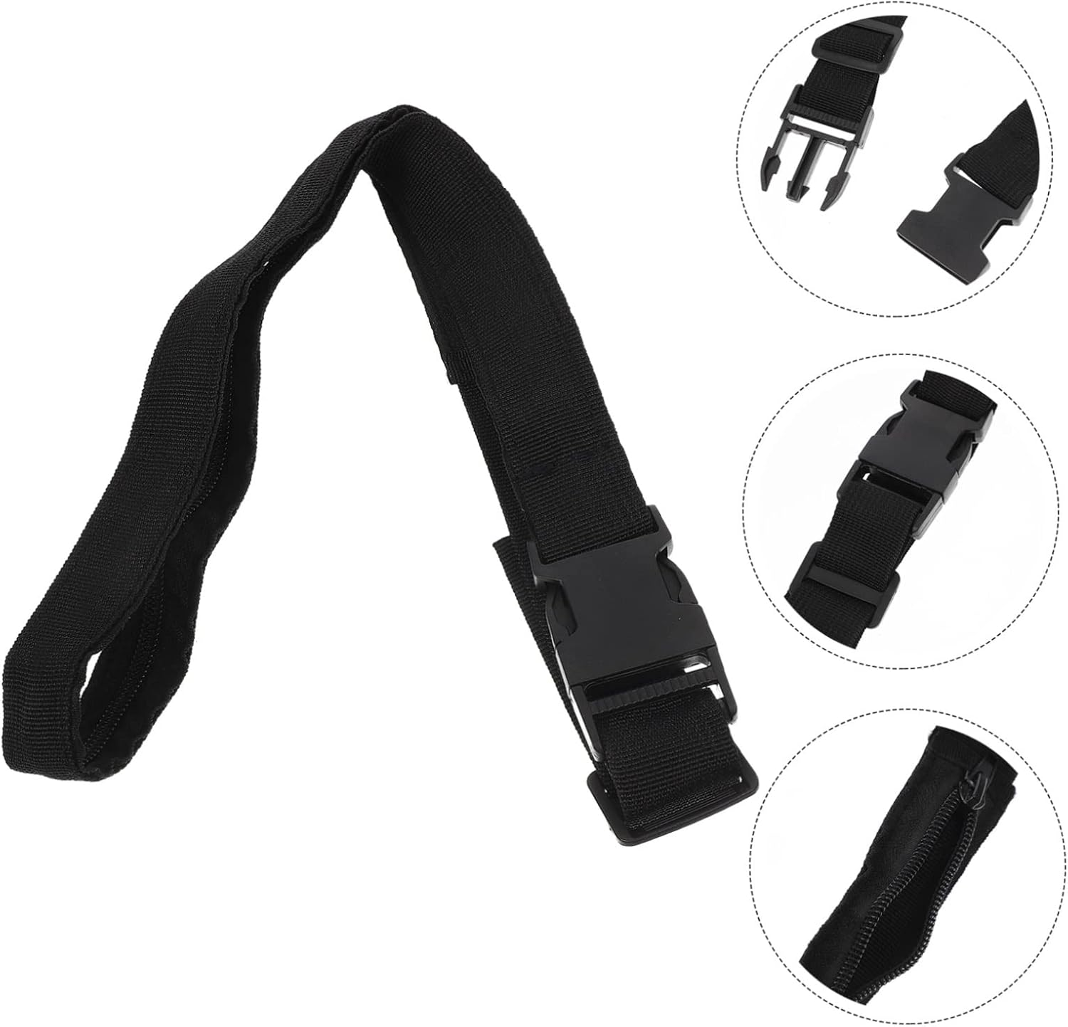 Abaodam Hidden Money Belt for Travel and Sports, Lightweight Black Waist Wallet with Zippered Pocket, Adjustable 120Cm Secure Fanny Pack for Men and Women Outdoor Activities image number 5