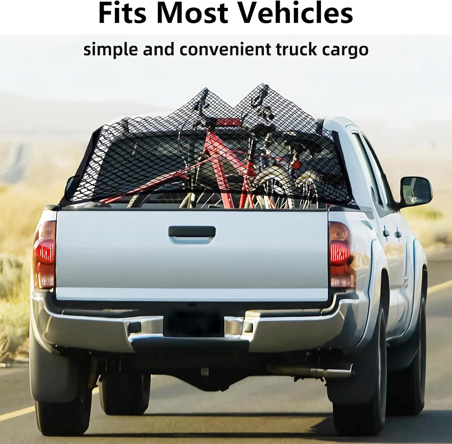 Cargo Net for Car Trunk, Elastic Car Net with 6 Hooks Elastic Single Layer Car Boot Net Storage Net for Pickup Universal Vehicle Van RV SUV 120&times;120Cm Extends to 214 X 214 Cm image number 5