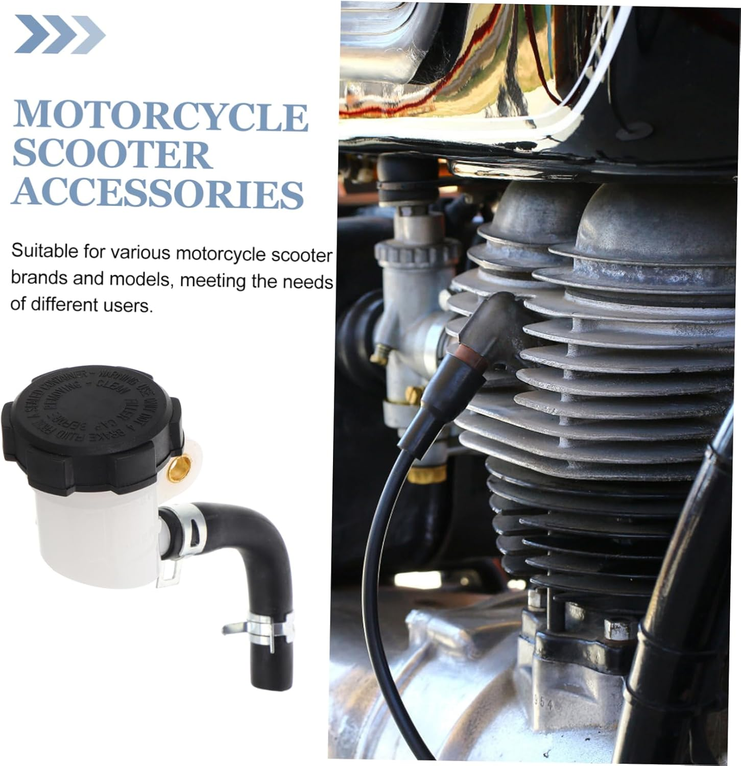 HEALEEP Motorcycle Rear Brake Fluid Reservoir Sturdy Oil Cup with Tube Simple Structure for Easy Access Versatile for off Road Bikes Leak Brake Pump Oil Cup