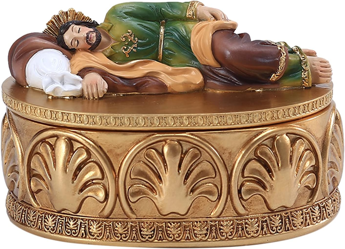 Aternee Saint Joseph Sleeping Statue Religious Figurine Small Jewelry Box Home Decor image number 6