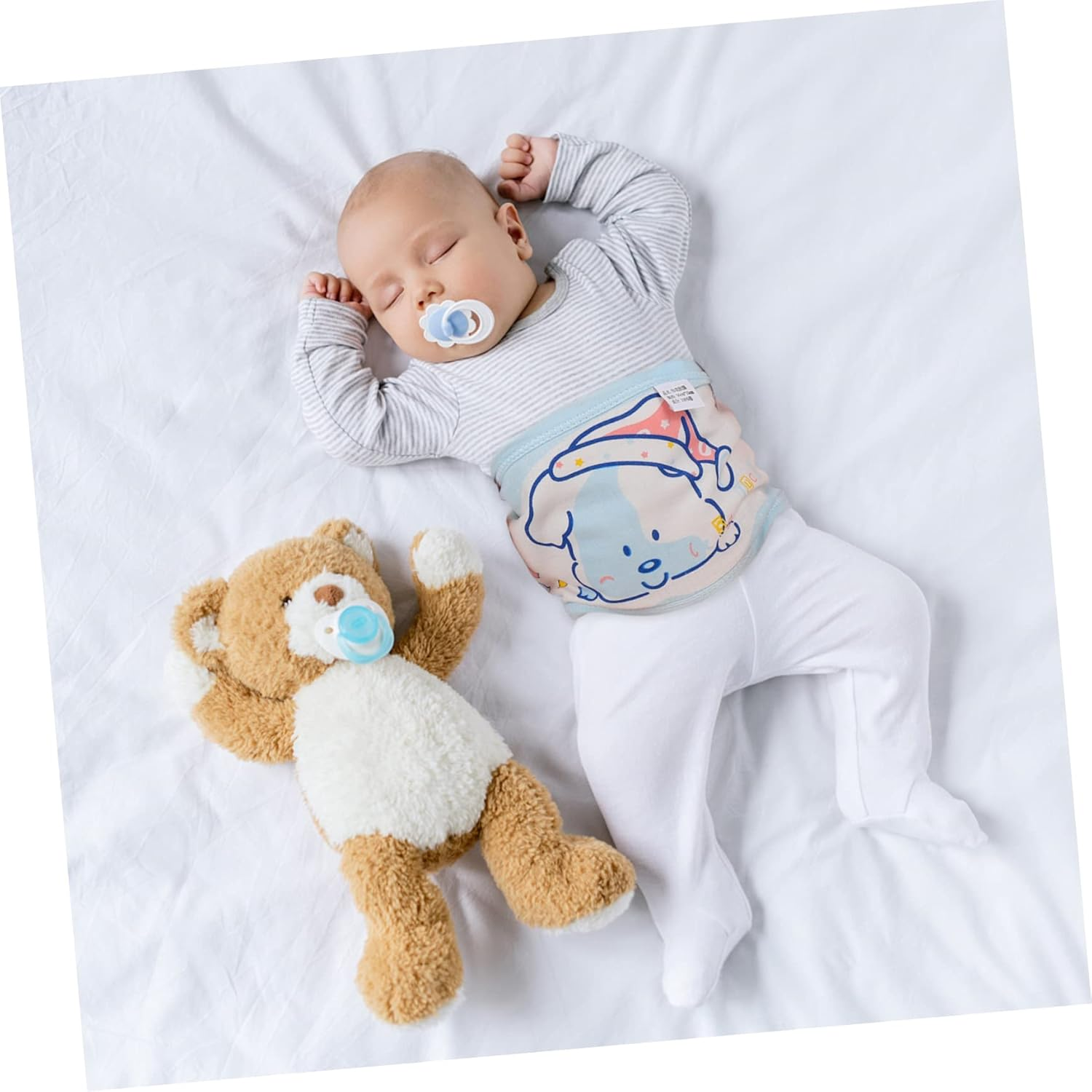 2Pcs Navel Belt Belly Wrap Newborn Belly Bands Cotton Swaddle Mom Postpartum Care image number 3