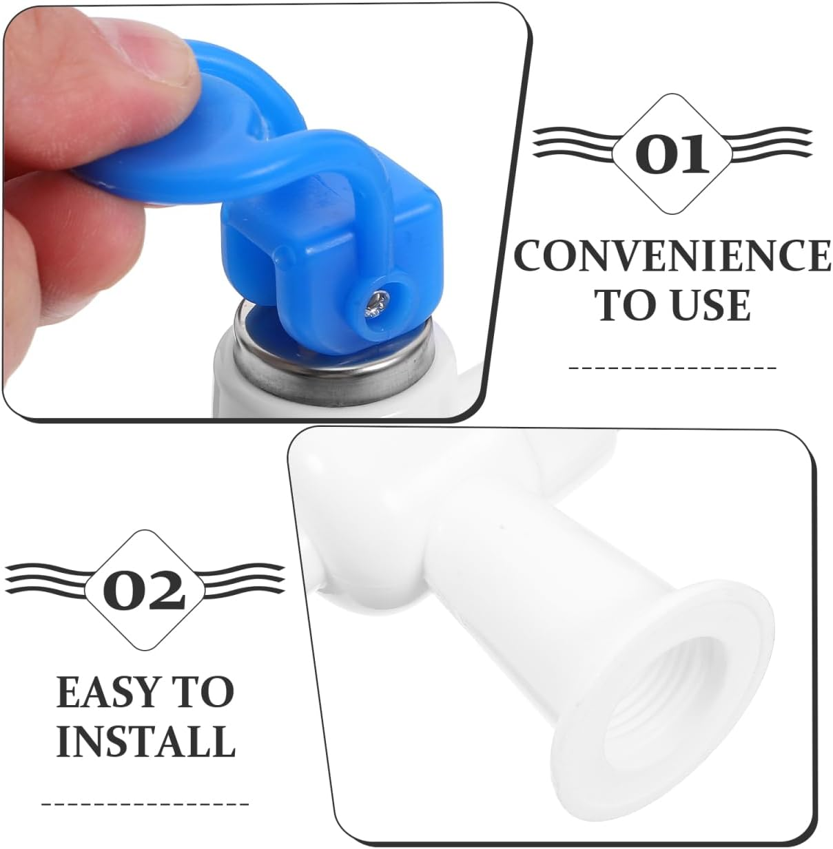 Parliky 4Pcs Manual Drinking Fountain Water Hand Press Tap for Water Dispenser image number 1