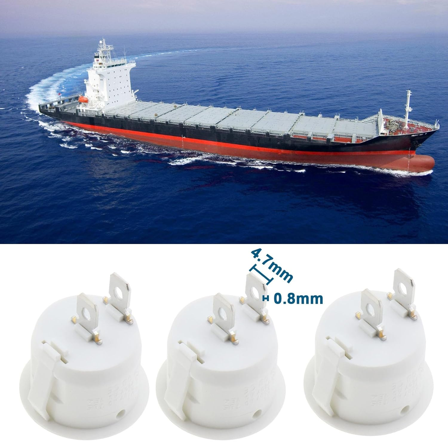 VGOL 10PCS round Rocker Switch KCD1 Mini round Toggle Switch On/Off 2 Position Button AC Power Switch for Car Boat Lighting 6A/250V 10A/125V