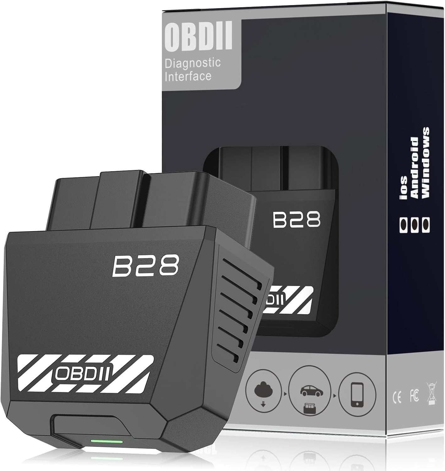 OBD2 Check 5.1 Bluetooth OBDII Vehicle Scanner for Ios & Android Wireless Car Diagnostic Scan Tool,Code Reader Check Engine Light Smog Check Car Scan Tool for 1996 & Newer Vehicles image number 6
