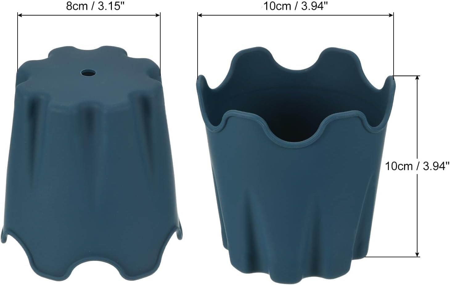 Xiaaofea 3 Pcs Flexible Silicone Plant Pots, Collapsible Indoor Outdoor Gardening Planter for Seedlings Flowers Herbs Multi Purpose Foldable Nursery Pot image number 5