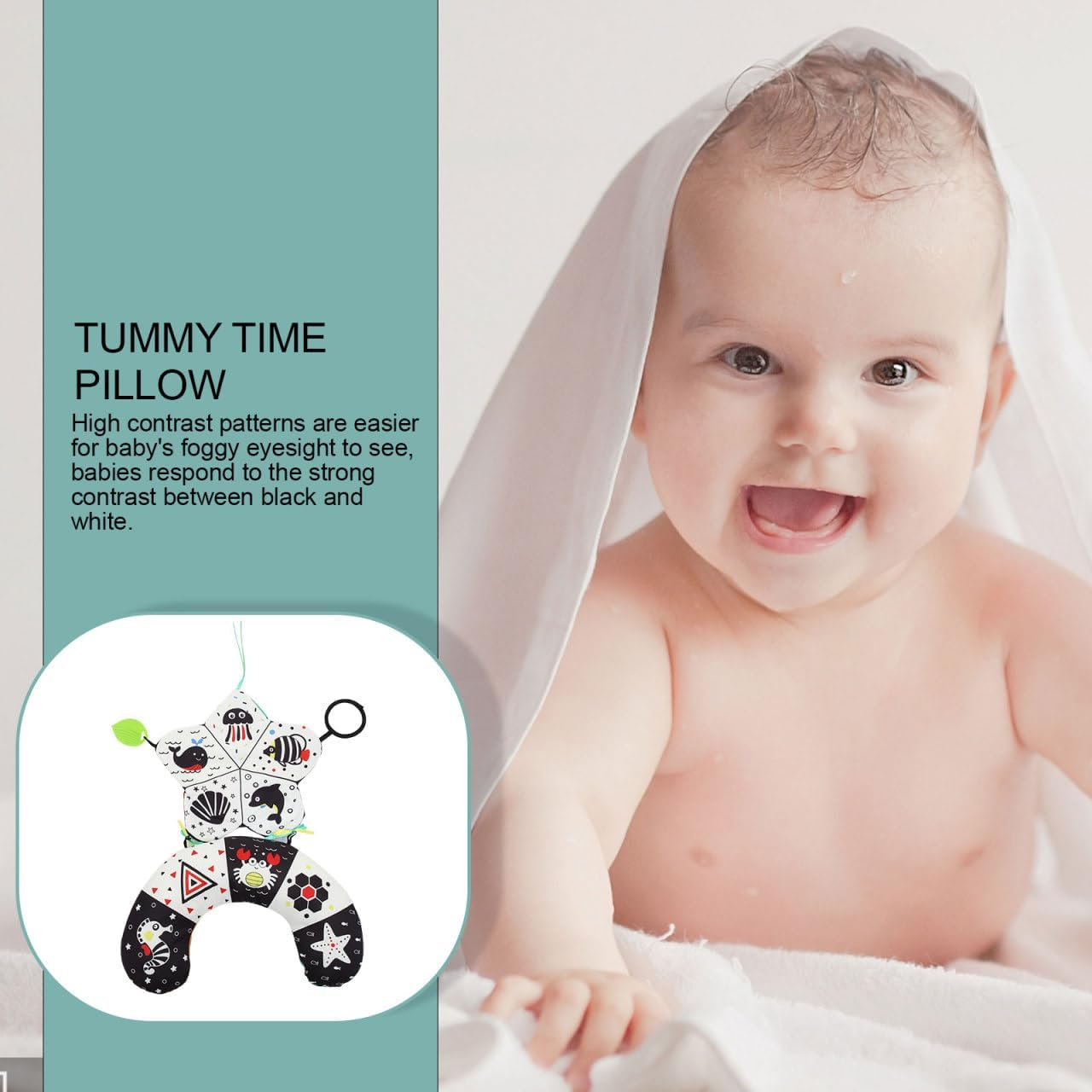 Bestonzon Prone Pillow Toys Cotton Pillow Tummy Time Pillow Pillow Shower Educational Pillow Educational Plaything Plaything Pp Cotton Colorful image number 1