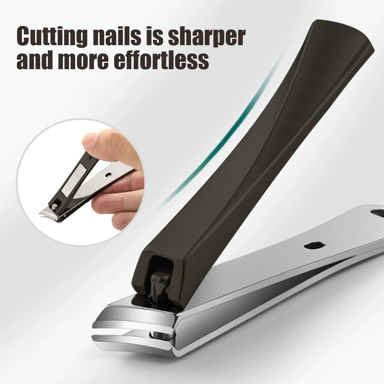 Luzcauwy Ingrown Nail Clipper &ndash; Slant Curved Blade Nail Clippers for Thick Nails, Professional Toenail Clippers for Ingrown Nails, Seniors & Men, Podiatrist Recommended Design image number 5