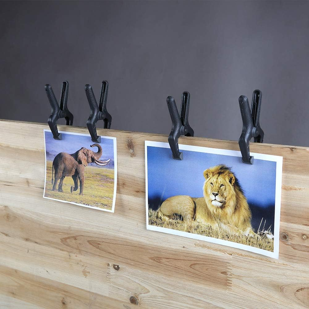 Amazon Basics 14-Piece Nylon Spring Clamp Set, 6 Pack of 12.7 to 0.63-Cm , 4 Pack of 10.6 to 1.2-Cm, 4 Pack of 15.2 to 1.2-Cm, Black/ Grey image number 6