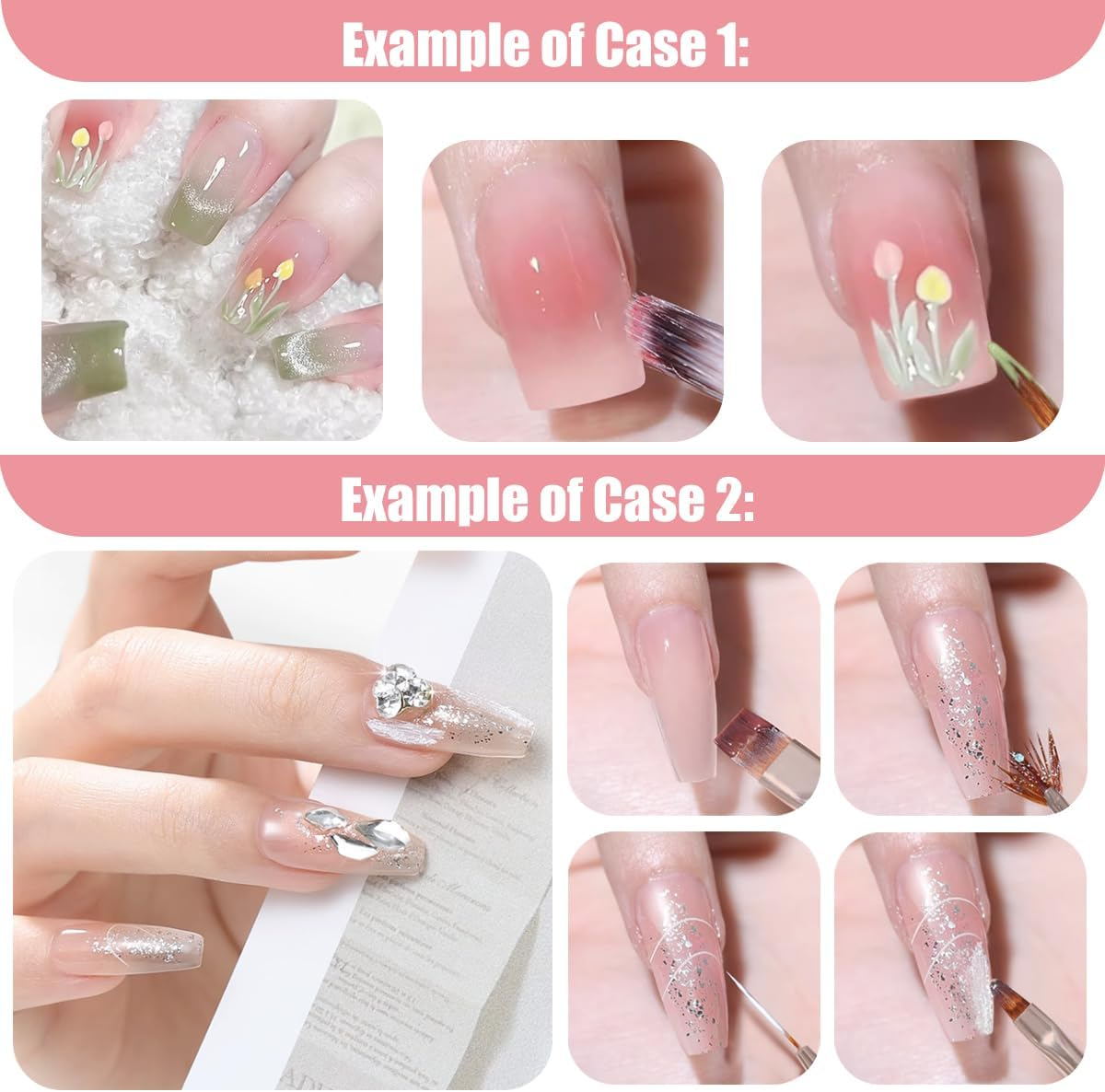 KINGMAS 10 Pieces Nail Art Brushes Nail Gel Polish Painting Brush Drawing Pen Nail Liner Brush and Nail Dotting Pen for Gel Nail Polish DIY Manicure Salon Home