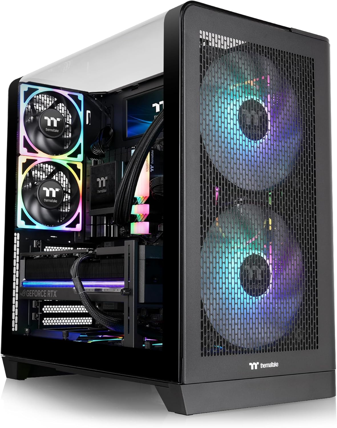 Thermaltake View 390 Air Curved Tempered Glass ATX Mid Tower Case Black Edition, CA-11F-00M1WN-00 image number 5
