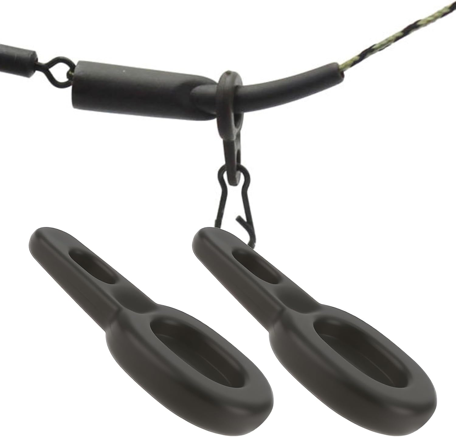 YINETTECH 50Pcs 15X7Mm Weight Sinker Clips Running Rings Suitable for Carp Pike image number 5