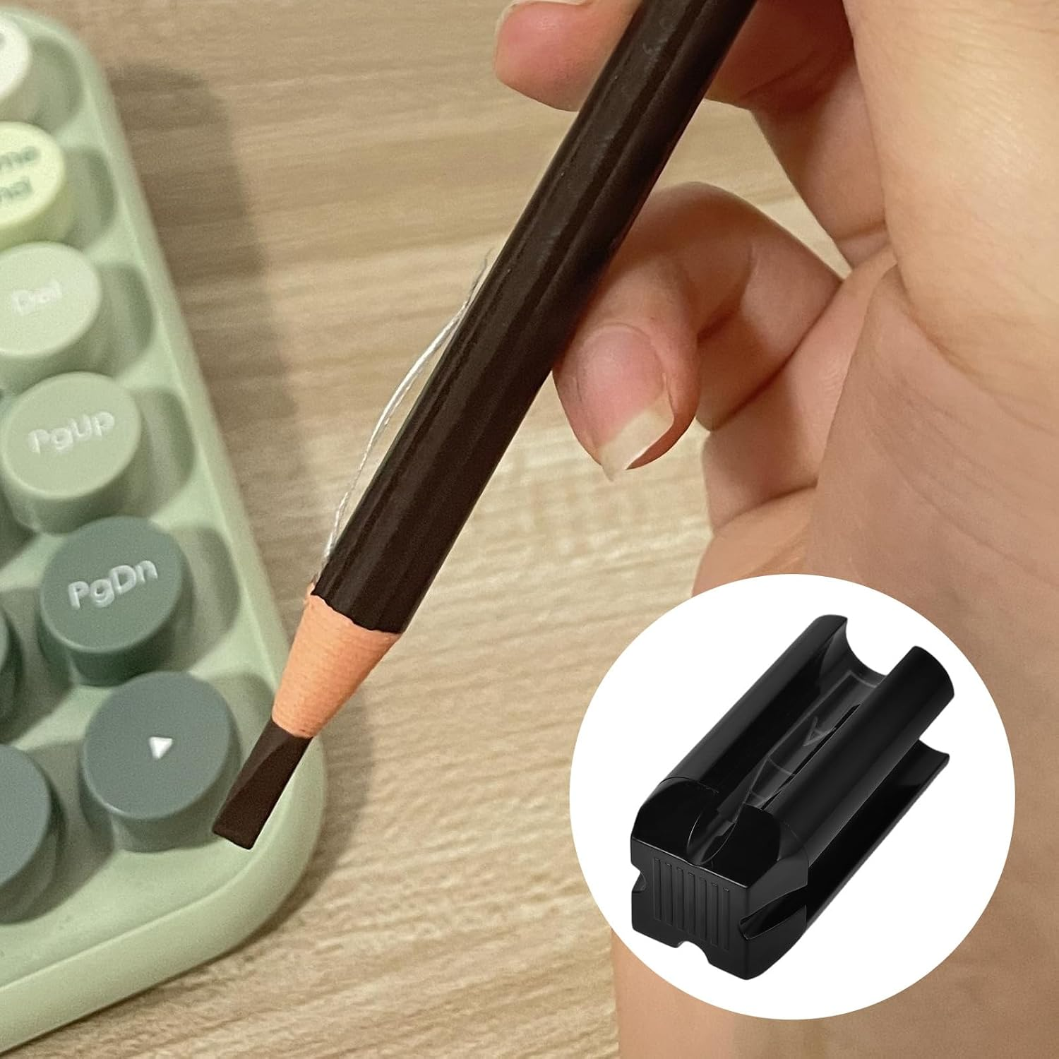 ROMISBABA Precision Eyebrow Pencil Sharpener Makeup Sharpener for Fine Brow Shaping Sturdy Construction Cosmetic Pencil Holder Tool Suitable for Beauty Enthusiasts and Professionals image number 3