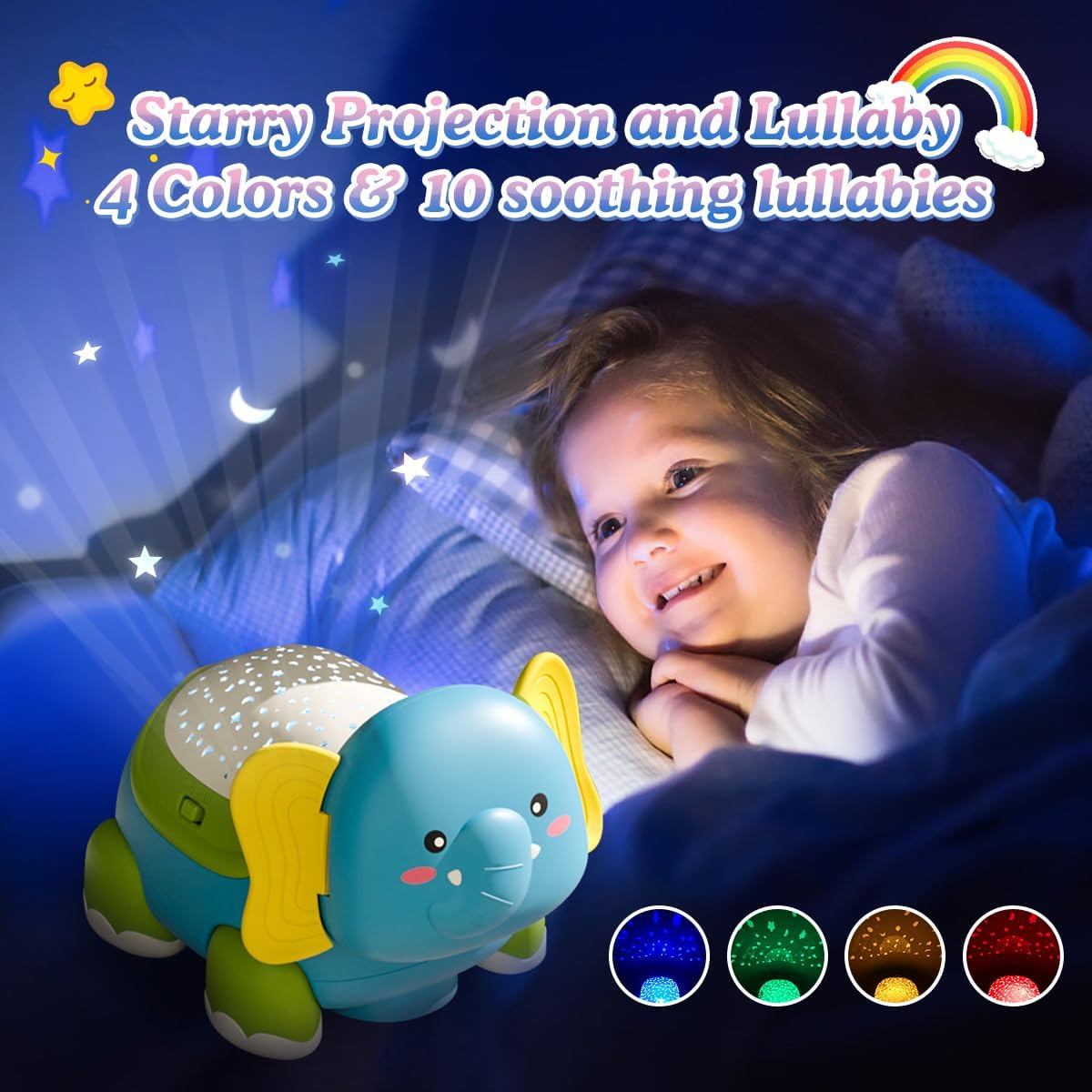 Kaekid Baby Toys 6 to 12 Months, Musical Elephant Crawling Baby Toys for 12-18 Months, Early Learning Educational Toy with Light & Sound, Birthday Toy for Infant Toddler Boy Girl 1-2 Year Old image number 3