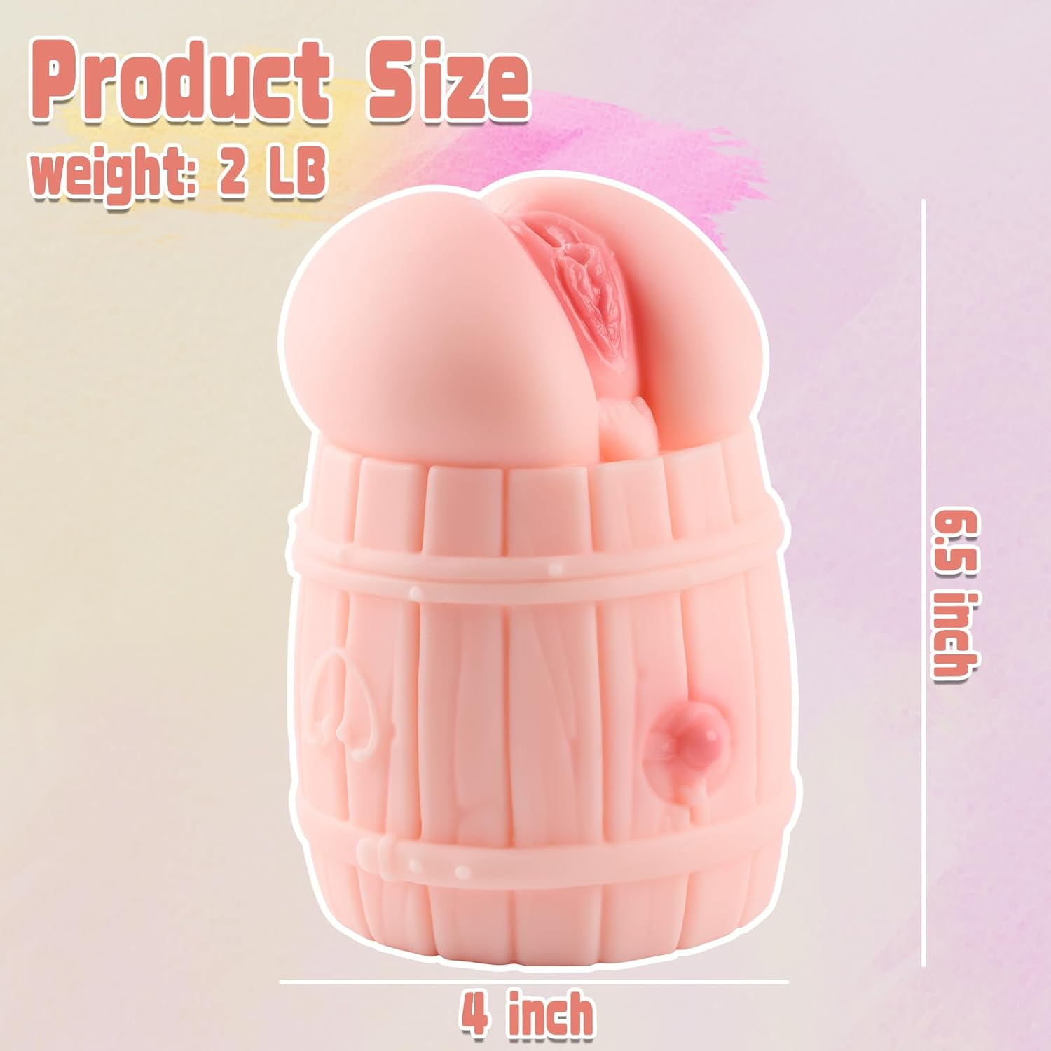 Fantasy Pocket Pussy Male Masturbator, 900G Mini Sex Doll with Realistic Pussy and Barrel, Adult Sex Toys for Men Masturbation image number 2