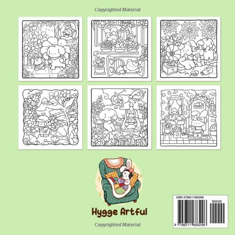 Cozy Nature: a Delightful Coloring Book for Adults and Teens Featuring Cute Creatures Relaxing in Serene Flower Filled Gardens for Relaxing image number 1