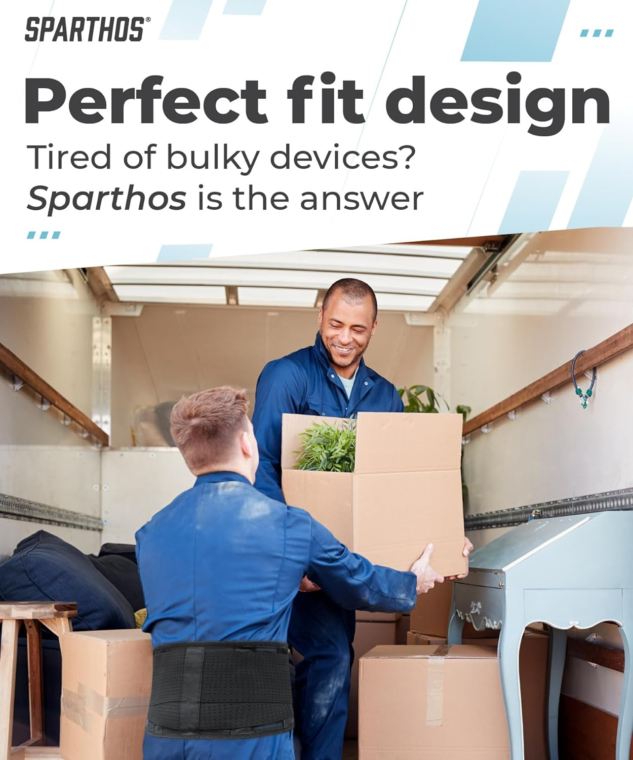 Back Brace for Lower Back Pain - Immediate Relief from Sciatica, Herniated Disc, Scoliosis - Breathable + Lumbar Support Pad - for Men & Women - Fits 44&ndash;52&Prime; Waist (Large, Check Size Chart) (Black,Large (Pack of 1)) image number 4