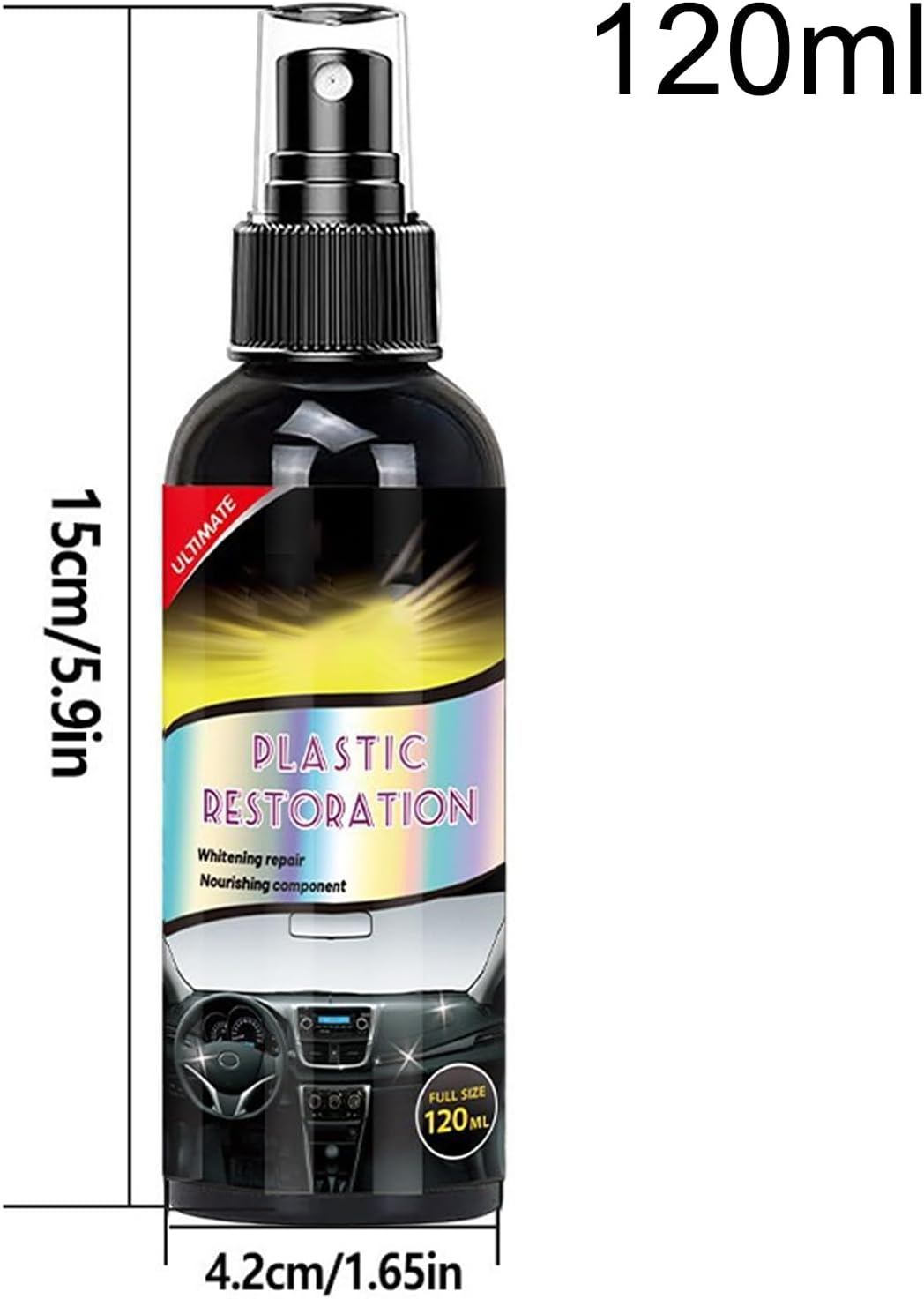 Weldphur Interior Detailer - Vehicle Interior Restorer | Long Lasting Automotive Supplies 120Ml for Detailing Vehicle Upholstery Leather Carpet Truck Rv Bumper image number 3