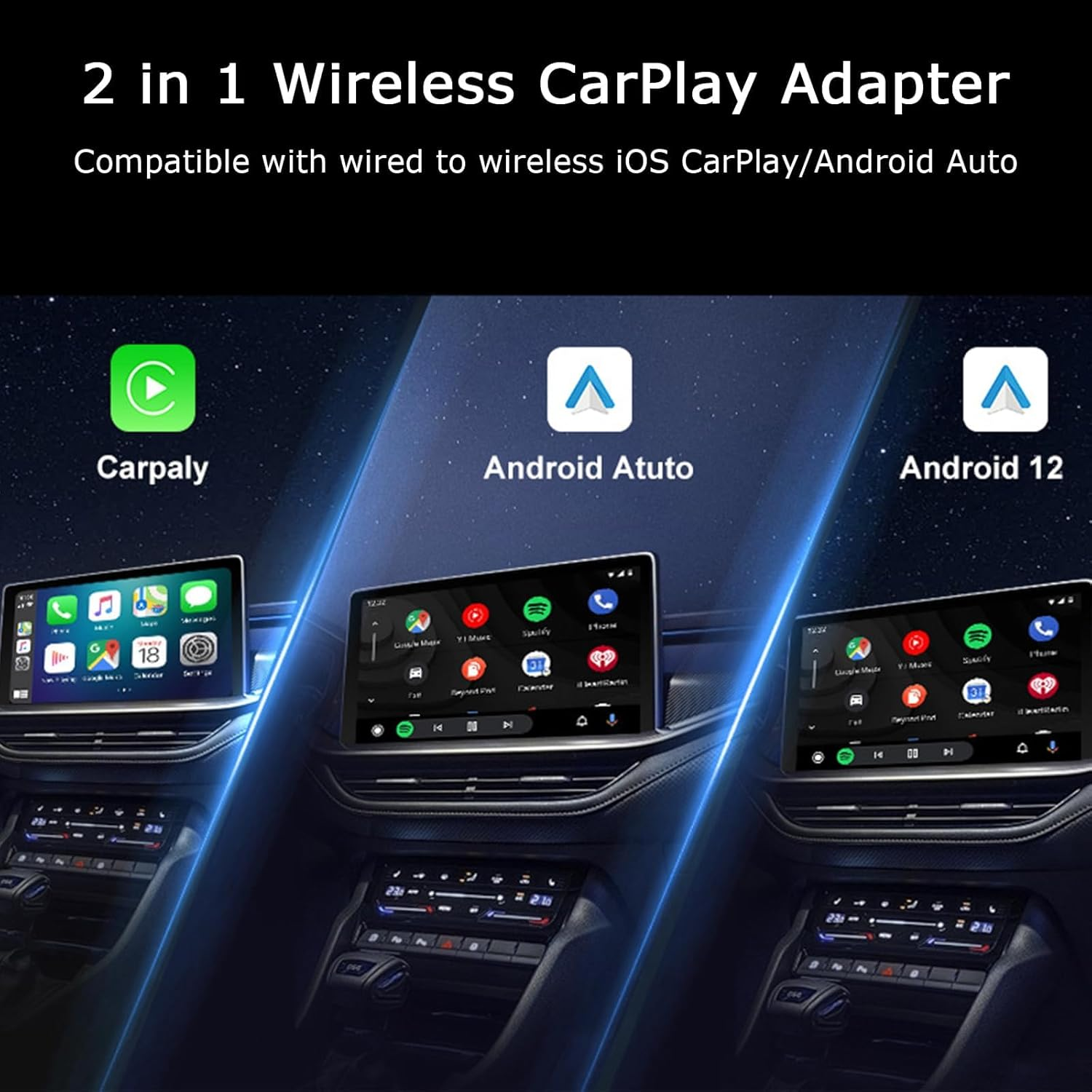 2026 New Wireless Carplay Adapter for Iphone & Android, Converts Wired Carplay to Wireless, Compact USB A/C Plug & Play Dongle, Compatible with Ios 10+, Android 11+, and Cars 2016+ image number 6