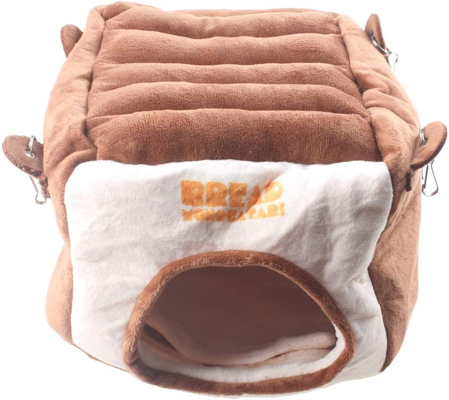 Emours Small Animal Warmly House Cage Hanging Bed with Bed Mat for Chinchilla, Guinea Pigs, Squirrel and Other Similar Size Animals, Large