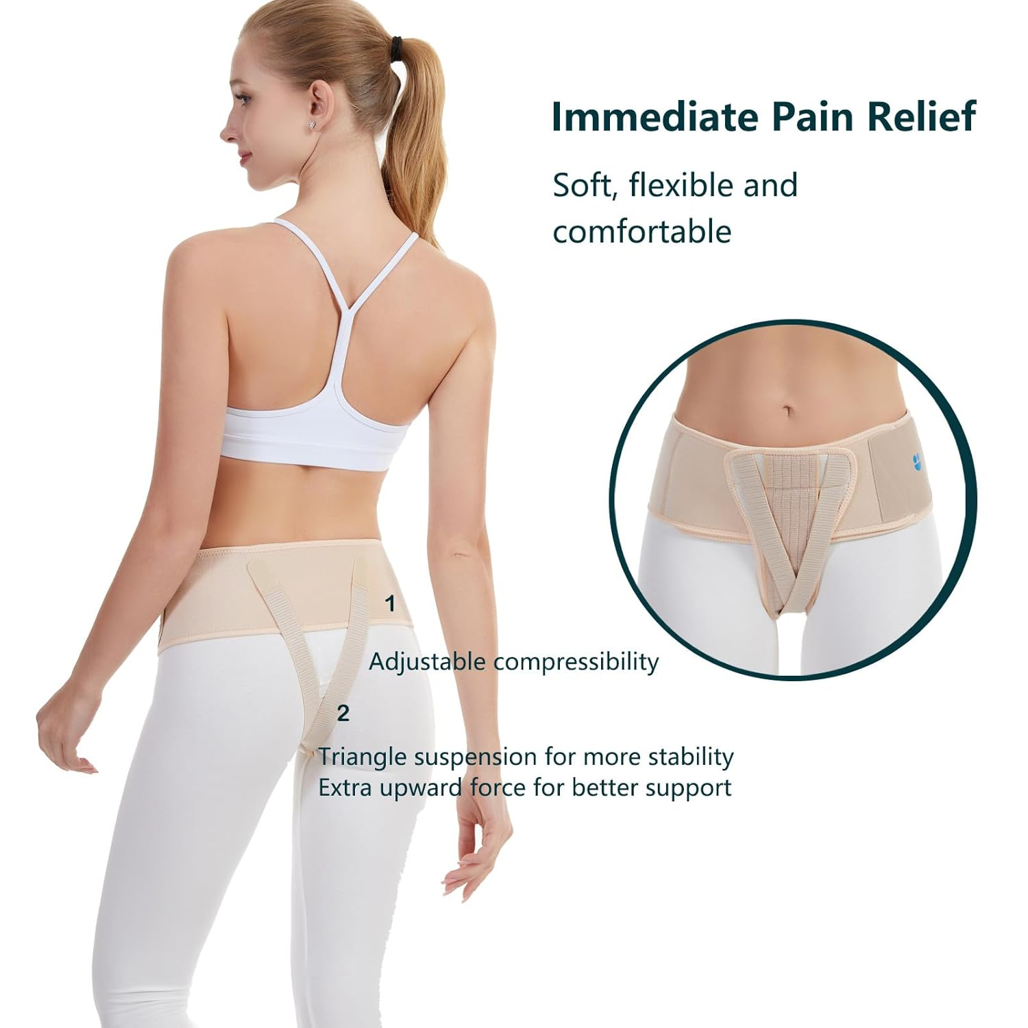 Pelvic Support Belt Uterus Support Belt Women'S Brace for Treating Dropped Bladder, Uterine Prolapse, Vulvar Varicosities, Postpartum and Symphysis Pubis Dysfunction image number 2